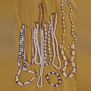 Assorted Shell Necklace And Bracelet Lot